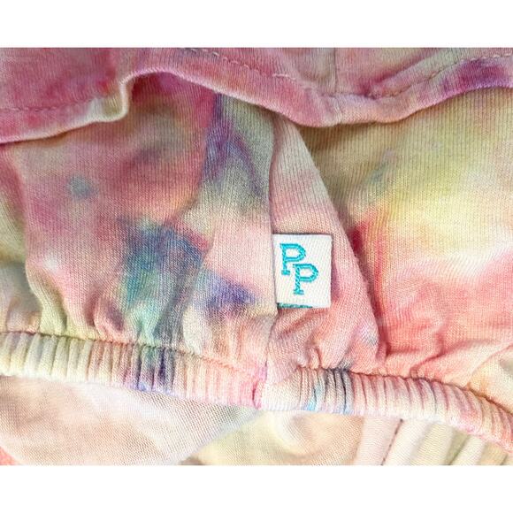 Posh Peanut Pastel Watercolor 2 Tiered Spaghetti Strap Bamboo Onesie Size 18/24M - Picture 3 of 3